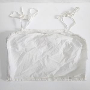 Shein white sleeve-less crop top